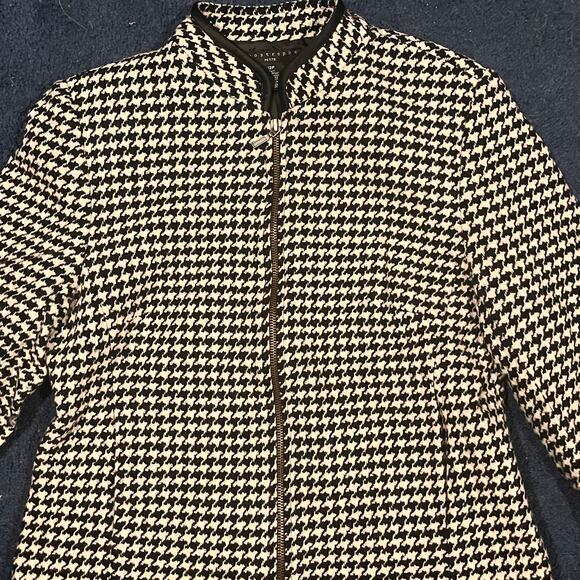 Apostrophe Houndstooth Wool Blend Blazer Jacket 12 Petite - Picture 8 of 10